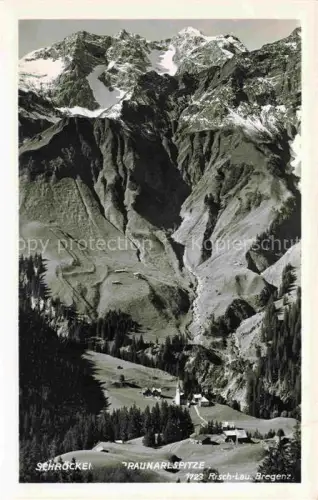 AK / Ansichtskarte Schroecken Schroeken 1300m Nesslegg Bregenzer Wald Vorarlberg AT Panorama Blick ins Tal und Braunalspitze Bergwelt Lechquellengebirge