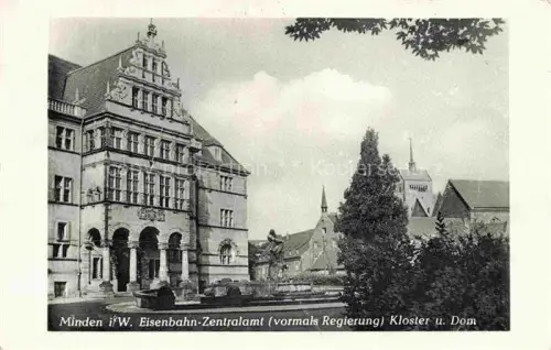 AK / Ansichtskarte Minden  Westfalen Weser NRW Eisenbahn Zentralamt Kloster und Dom