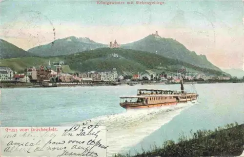 AK / Ansichtskarte Koenigswinter Rhein Burg Drachenfels Rheinpartie