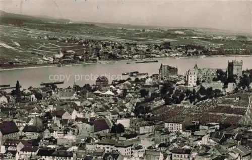 AK / Ansichtskarte Bingen Rhein Rheinland-Pfalz Rheinpartie Fliegeraufnahme