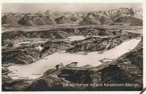 AK / Ansichtskarte Woerthersee Kaernten AT mit dem Karawanken Gebirge