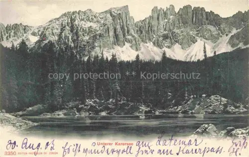 AK / Ansichtskarte Karersee Lago di Carezza IT Panorama