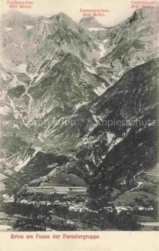 AK / Ansichtskarte Grins Arlberg Tirol AT am Fusse der Parseiergruppe