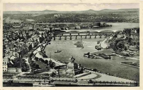 AK / Ansichtskarte KOBLENZ  Rhein Das Deutsche Eck an der Moselmuendung