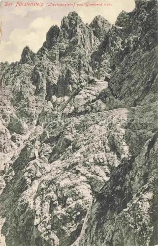 AK / Ansichtskarte LIECHTENSTEIN FueRSTENTUM Der Fuerstensteig von Gamseck aus