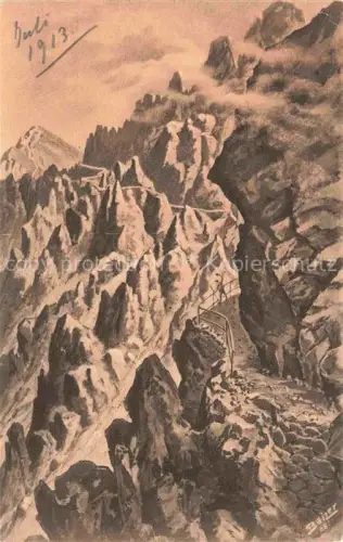 AK / Ansichtskarte LIECHTENSTEIN FueRSTENTUM Fuerstensteig mit Kuhgratspitze 