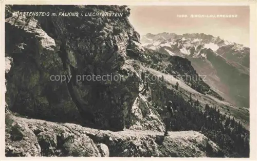 AK / Ansichtskarte LIECHTENSTEIN FueRSTENTUM Fuerstensteig mit Falknis
