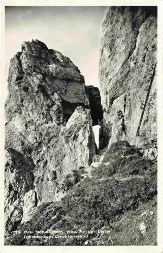 AK / Ansichtskarte LIECHTENSTEIN FueRSTENTUM Drei Schwestern Weg An der Leiter