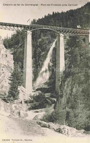 AK / Ansichtskarte Gornergrat 3135m Zermatt VS Chemin de fer du Gornergrat Pont de Findelen 