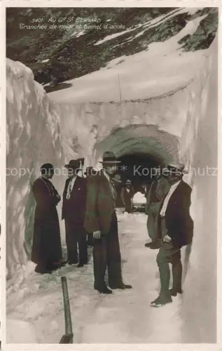 AK / Ansichtskarte Grand-St-Bernard 2469m Martigny VS Tranchee de neige et tunnel d'acces