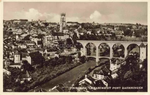 AK / Ansichtskarte FRIBOURG  FR La Sarine et Pont Zaehringen