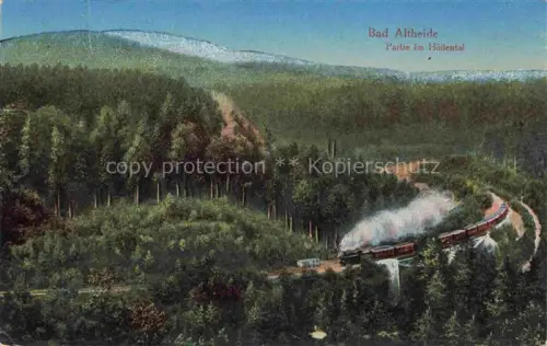 AK / Ansichtskarte Bad Altheide Polanica-Zdroj PL Partie im Hoellental mit Dampflok
