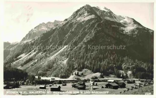 AK / Ansichtskarte Boedmen Mittelberg Vorarlberg AT mit Widderstein und Baerenkopf