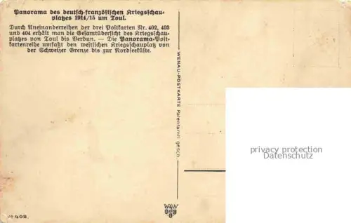 AK / Ansichtskarte TOUL 54 Meurthe-et-Moselle Deutsch franzoesischer Kriegsschauplatz 1914-15