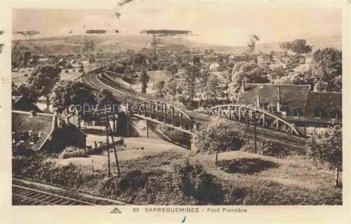 AK / Ansichtskarte Sarreguemines 57 Moselle Pont Frontiere