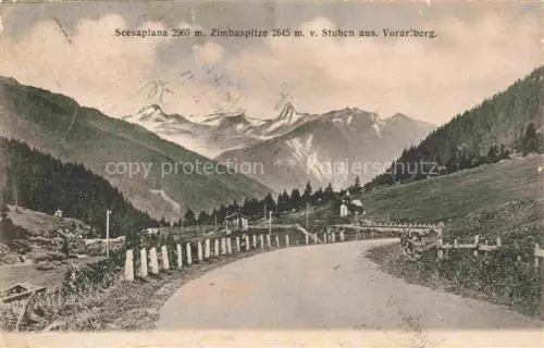 AK / Ansichtskarte Scesaplana Scesa Plana Vorarlberg Praettigau GR Zimbaspitze Blick von Stuben 