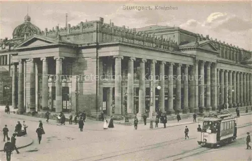 AK / Ansichtskarte STRAssENBAHN Tramway-- Stuttgart Koenigsbau 