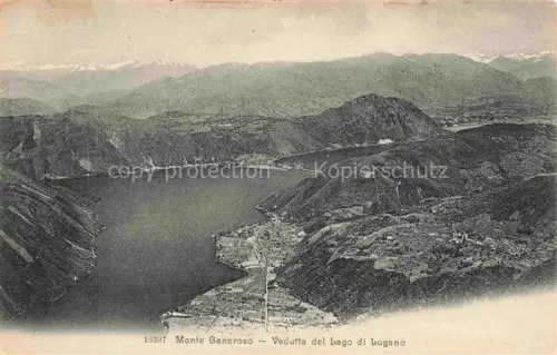 AK / Ansichtskarte Monte-Generoso 1704m Lugano TI Veduta del Lago di Lugano