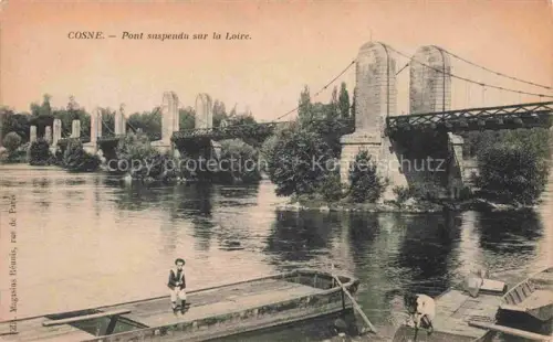 AK / Ansichtskarte COSNE -Cours-sur-Loire 58 Nievre Pont saspendu sur la Loire