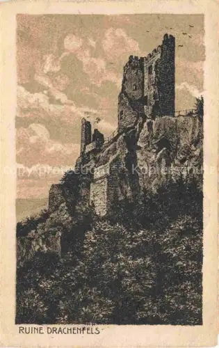 AK / Ansichtskarte Drachenfels Ruine Koenigswinter NRW Ruine