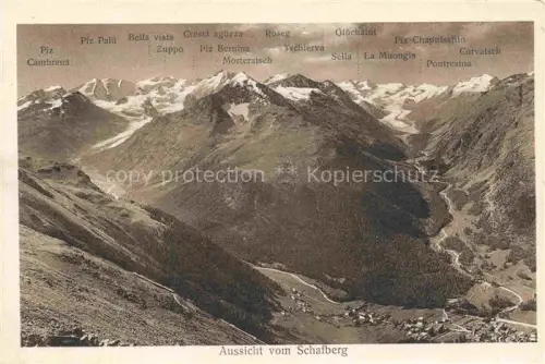 AK / Ansichtskarte Pontresina GR Blick vom Schafberg