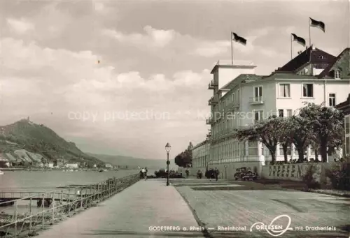 AK / Ansichtskarte Godesberg Bad Bonn Rheinhotel Dreesen mit Drachenfels