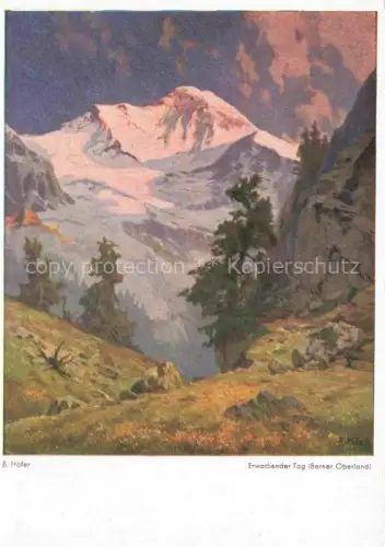 AK / Ansichtskarte HoeFER B. Kuenstlerkarte Berner Oberland Duesseldorf 