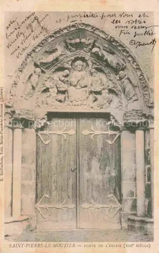 AK / Ansichtskarte Saint-Pierre-le-Moutier NEVERS 58 Nievre Porte de L Eglise