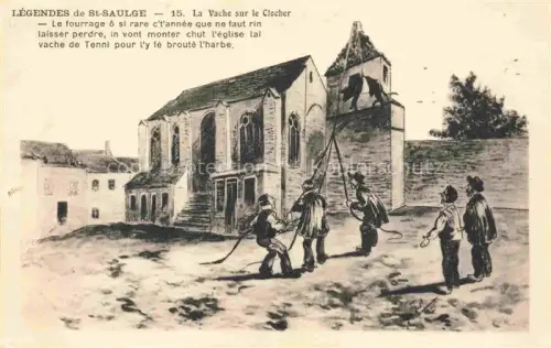 AK / Ansichtskarte St-Saulge NEVERS 58 Nievre La Vache sur le Clocker 