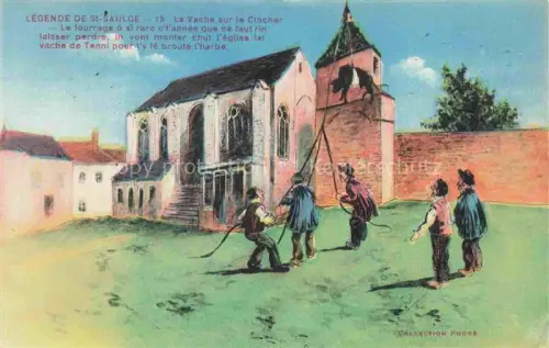 AK / Ansichtskarte St-Saulge NEVERS 58 Nievre Legende La Vache sur le Clocher