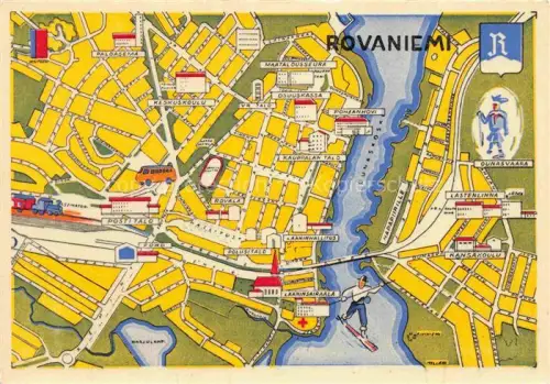 AK / Ansichtskarte Rovaniemi Lapland Suomi Gebietskarte