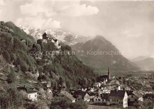 AK / Ansichtskarte Vaduz Liechtenstein FL Panorama mit Schloss Vaduz