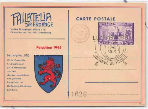 AK / Ansichtskarte LUXEMBOURG  Luxemburg Philatelia Differdance Wappen