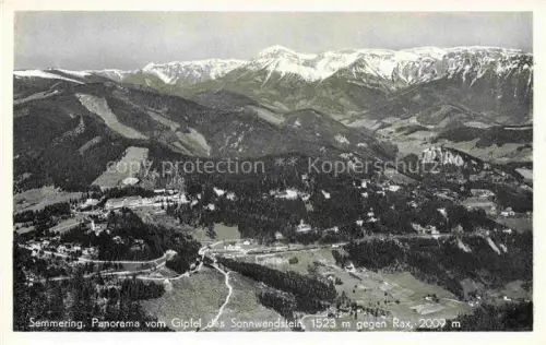 AK / Ansichtskarte Semmering Niederoesterreich AT Panorama vom Gipfel des Sonnwendstein gegen Rax