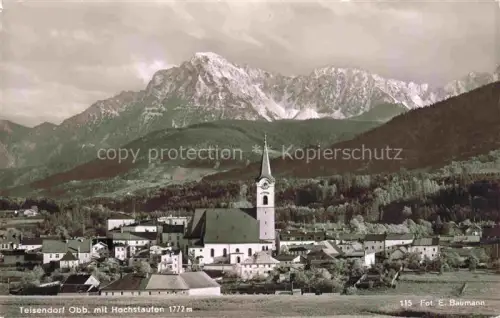 AK / Ansichtskarte Teisendorf Oberbayern mit Kirche und Hochstaufen