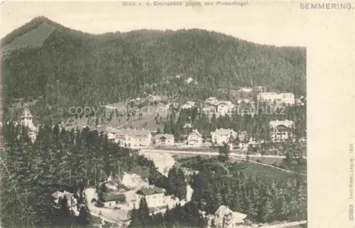 AK / Ansichtskarte Semmering Niederoesterreich AT Blick von der Emmahoehe zum Pinkenkogel