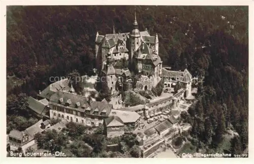 AK / Ansichtskarte Burg Lauenstein Frankenwald Kronach Bayern Fliegeraufnahme
