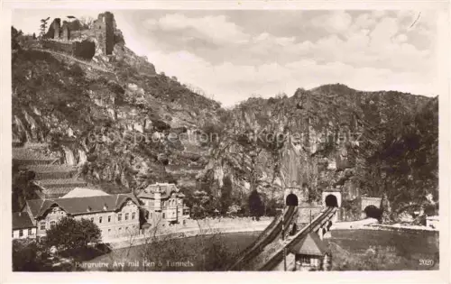 AK / Ansichtskarte Altenahr Ahrweiler Rheinland-Pfalz Burgruine Are mit den 3 Tunnels
