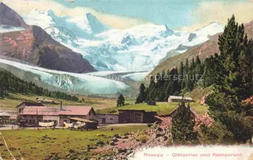 AK / Ansichtskarte Rosegg Kaernten AT Gletscher und Restaurant