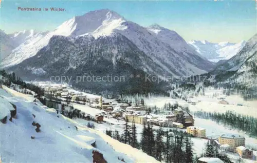 AK / Ansichtskarte Pontresina GR Winterpanorama