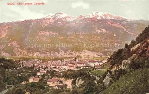 AK / Ansichtskarte CHUR Coire GR Panorama mit Calanda