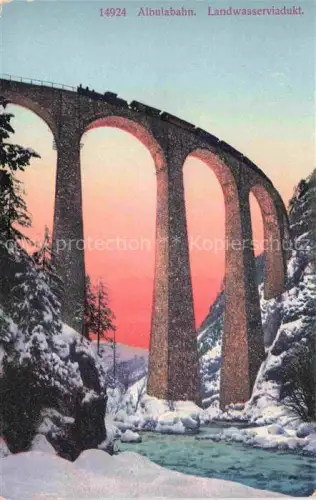 AK / Ansichtskarte Albulabahn Berguen GR Landwasserviadukt