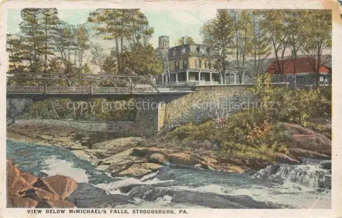 AK / Ansichtskarte Stroudsburg Pennsylvania USA View below McMichael's Falls