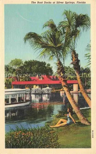 AK / Ansichtskarte Silver Springs Florida USA Boat Docks