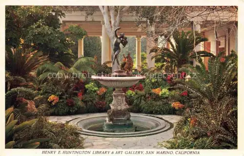 AK / Ansichtskarte San Marino California USA Henry E. Huntington Library and Art Gallery Patio