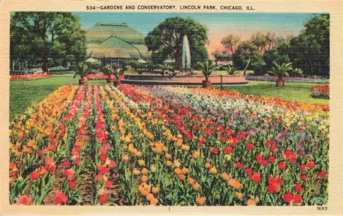 AK / Ansichtskarte CHICAGO  Illinois USA Lincoln Park Gardens and Conservatory
