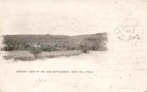 AK / Ansichtskarte Buck Hill Falls Pennsylvania USA Distant view of Inn and Settlement