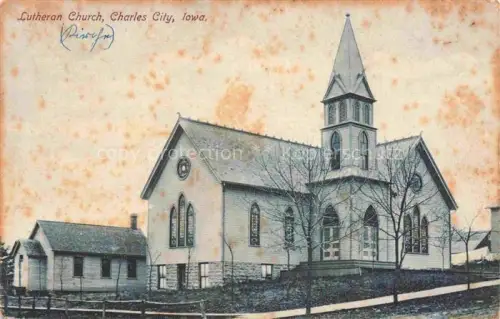 AK / Ansichtskarte Charles City Iowa USA Lutheran Church