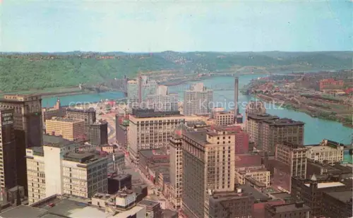 AK / Ansichtskarte PITTSBURGH  Pennsylvania USA Golden Triangle looking west from top of Gulf Building