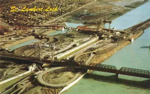 AK / Ansichtskarte St-Lambert-Lock Quebec Canada Aerial view